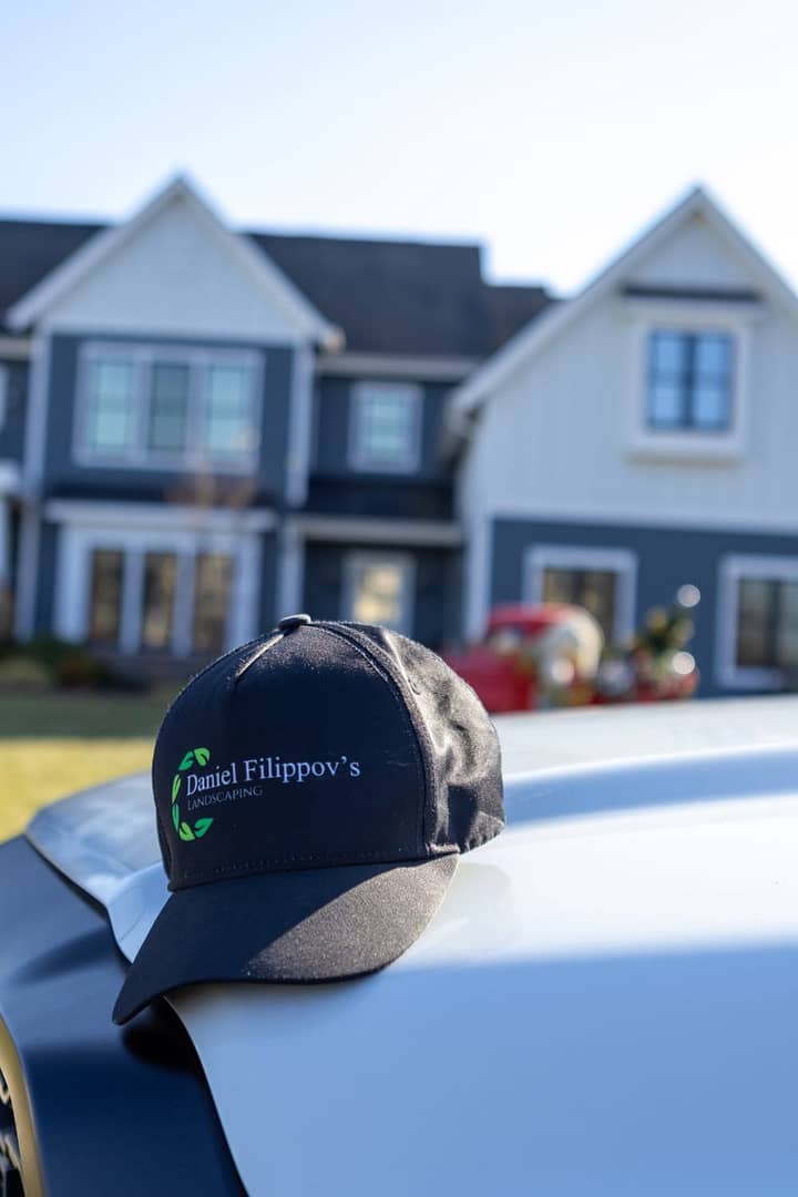 filippov's landscping hat on truck