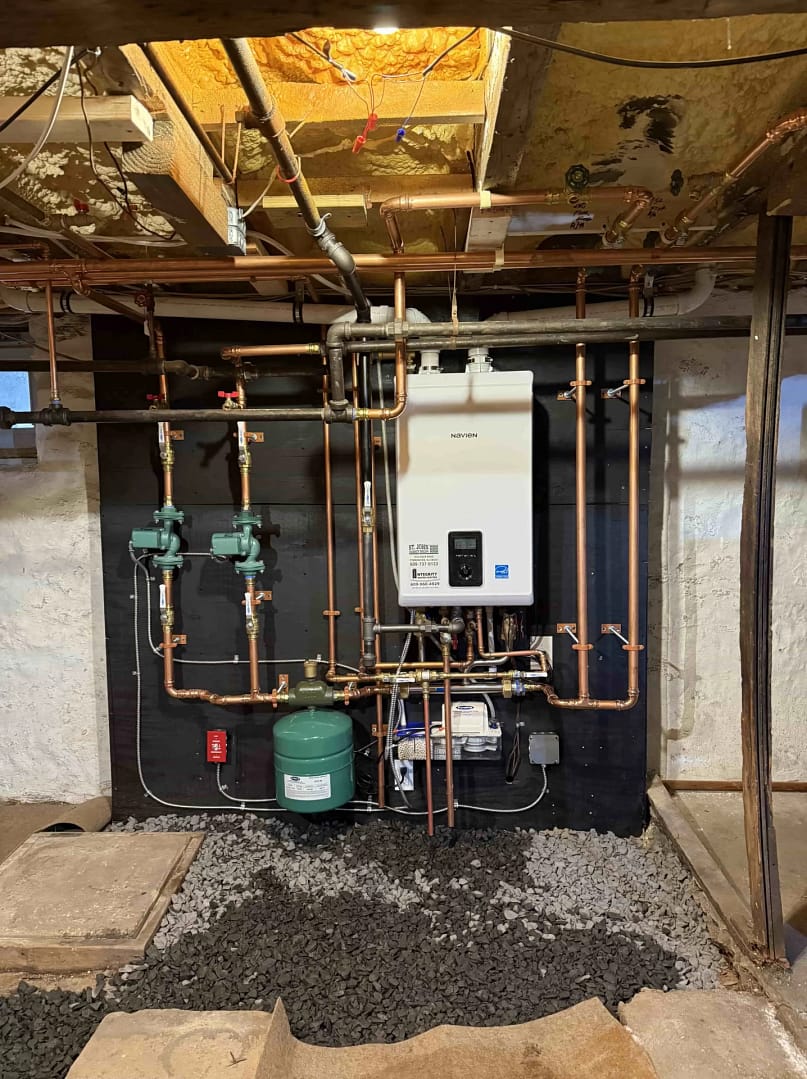 water heater after replacemnet and installation min